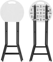 Tabouret de Bar Pliant en Plastique Banc Extérieur Bar Cocktail Banc Cuisine Portable Intérieur Comptoir Tabourets Chaise Haute Pliable