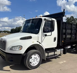 Camión de plataforma basculante Freightliner M2-106 usado, listo para exportación, año 2015, en venta - Product Image 1