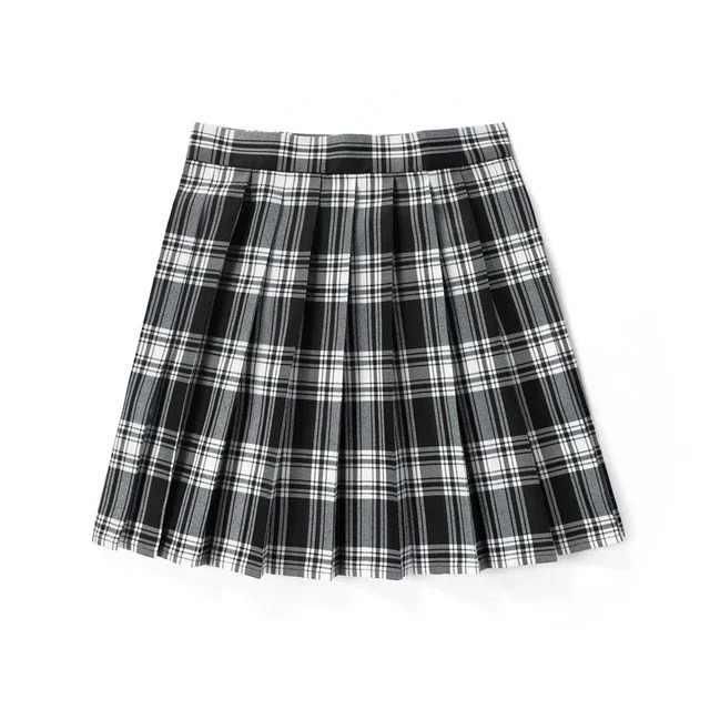 Summer Women High Waist Pleated Plaid Skirts Mini Tennis Skirt JK Japanese School Uniform Short A-Line Mini Skirt Girl