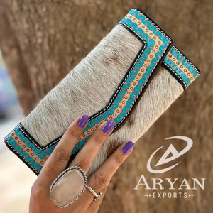 Billeteras RFID grandes de lujo de piel mecanizada a mano nuevas al por mayor para mujer, carteras largas de piel de vaca con ranuras para tarjetas de crédito, Cartera de mano para teléfono - Product Image 1