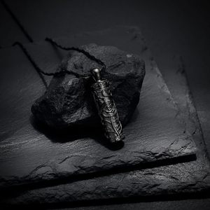 Black Rose Flower Urn <b>Necklace</b> Cylinder Bar Urn <b>Necklace</b> <b>for</b> <b>Ashes</b> Pendant Keepsake Memory Cremation urn <b>for</b> Women Custom Size - Product Image 5
