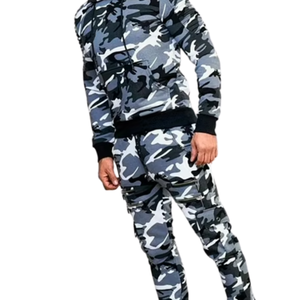 ชุดวอร์มผู้ชายแบบเรียบง่าย เสื้อฮู้ดและกางเกงจ็อกเกอร์ ชุดลำลองสำหรับฤดูหนาว ชุดกีฬาผ้าฝ้ายขนแกะ ชุดออกกำลังกายสำหรับวิ่งในยิมและสวมใส่ในชีวิตประจำวัน - Product Image 5