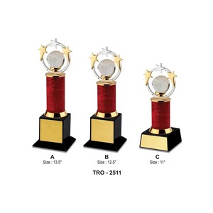 Design en métal du trophée Globe mondial d'entreprise 3 étoiles le plus exigeant pour célébrer la vente exceptionnelle de réalisations de leadership mondial - Product Image 5