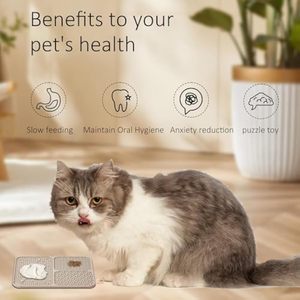 Silicone licking mat for pets enrichment <b>feeder</b> pad keeps dogs and <b>cats</b> engaged improves digestion durable safe - Product Image 5