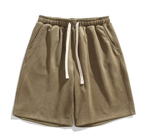 Shorts de sport décontractés pour hommes de haute qualité 2026 avec logo brodé personnalisé, vente en gros, nouveaux shorts de sport tendance en daim - Product Image 4