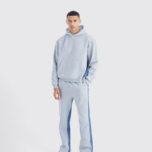 ชุดวอร์มผู้ชายแบบมีฮู้ด ผ้าฟลีซคุณภาพสูง ระบายอากาศได้ดี แห้งเร็ว ผลิตตามสั่ง ผ้าฝ้าย 100% พิมพ์โลโก้ได้ - Product Image 1