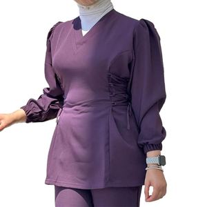 Ensemble de blouses médicales de style islamique pour femmes, respirant, en rayonne douce, uniforme pour le personnel hospitalier - Product Image 6
