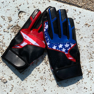 Unisex Professional Customized Logo Design Cabreta Leather Batting Gloves Breathable Softball and Baseball Gloves - Product Image 6