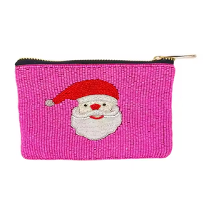 Pochettes à monnaie perlées Broderie à la main sur le thème de Noël Porte-monnaie Perle de rocaille Pochette à main personnalisée par MD HANDICRAFTS - Product Image 2