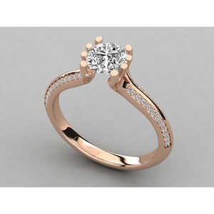 Bague pour femme en or 9 carats avec diamant solitaire cultivé en laboratoire - Product Image 5