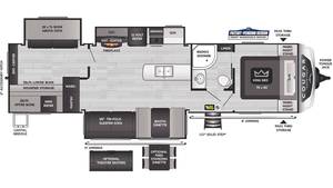 Autocaravana Usada Keystone Cougar 34TSB 2025, Camioneta para Campamento, Casa Rodante - Product Image 6