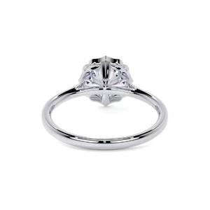 10k or jaune, or rose et or blanc taille ronde laboratoire cultivé diamant bague de mariage taille ronde diamant bague de fiançailles cadeau pour - Product Image 2