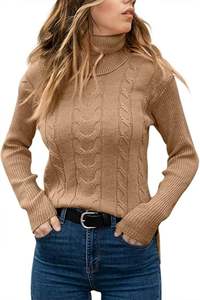 Sweat-shirt à manches longues pour femmes coupe ample design minimaliste haut surdimensionné élégant pour la mode hivernale - Product Image 4