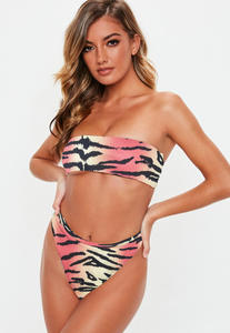 High Waist Floral Bathing Suits <b>Tankinis</b> Tropical Boyleg Long Sleeve Swimsuit - Product Image 2