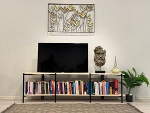 Gran oferta 2025, muebles modernos Monodi para el hogar, soporte de TV de Metal grande, organizador de 5 capas, plegable, duradero, portátil, para sala de estar - Product Image 5