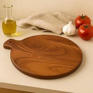 Planche à découper en bois d'acacia fait à la main | Planche à découper réversible et durable pour cuisine, viande, légumes | Exportateur en vrac OEM - Product Image 4