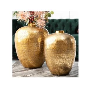 Vases de fleurs en fer métallique pour la décoration de la maison, plateau de Table Unique, Pots de fleurs en poterie d'or Antique, Vases pour hôtels, nouvelle collection - Product Image 1