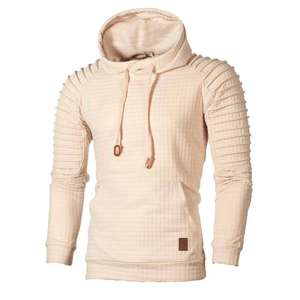 Sudadera con Capucha de Forro Polar Cálido para Hombre, Tejido Jacquard Premium de Poliéster/Algodón, Cierre de Cremallera, Transpirable, Ecológica, 240g, Otoño Invierno - Product Image 5