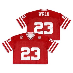 Maillot de football américain rétro sur mesure Sublimation de haute qualité haut court de l'équipe personnalisée longueur des manches courtes - Product Image 3