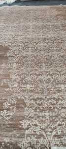 Tapis d'intérieur en soie fait main 8x12, très vendu, doux et brillant, technique artisanale experte, personnalisable, tapis à motifs abstraits noués à la main - Product Image 4