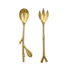 Top Trending New Brass Antique Hotel Home Decor Kitchenware Catering Usage Solid Cutlery Spoon <b>Flatware</b> <b>Set</b>. - Product Image 4