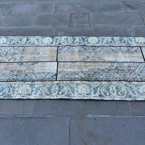 Alfombra de 2.8x7.3 pies, Alfombra Turca, Alfombra con Estampado Animal Azul - Product Image 3