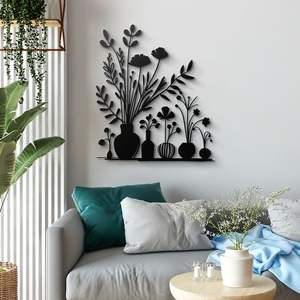 Art mural abstrait contemporain en métal, panneau décoratif élégant, idéal pour un accent d'intérieur moderne dans un salon, un bureau ou une chambre. - Product Image 5