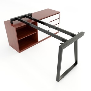 Système d'assemblage Concept Trapeze II de style industriel 140x60 - HCTH022 Pieds de table/armoire - Product Image 1