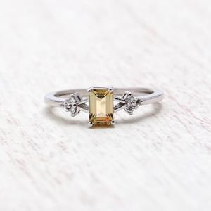 925 Solid Sterling <b>Silver</b> Wedding <b>Rings</b> Natural Tourmaline Gemstone Emerald Cut Ethnic Semiprecious Fine Jewelry for Women <b>Men</b> - Product Image 1