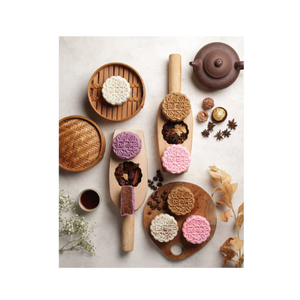 แม่พิมพ์ขนมไหว้พระจันทร์ทำจากไม้แกะสลักกลางฤดูใบไม้ร่วงแม่พิมพ์คุกกี้แม่พิมพ์ขนมไหว้พระจันทร์ดอกไม้3D เครื่องมือตกแต่งเค้กแบบแฮนด์เมด - Product Image 2