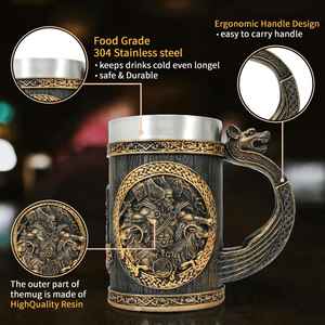 Taza de cuerno de búfalo hecha a mano, recipiente rústico ecológico, taza elegante y duradera, perfecta para café, té, whisky, regalos - Product Image 2