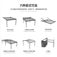 Système de toit rétractable en verre, pergola en aluminium, systèmes automatiques, toit coulissant rétractable, MOQ 1 ensemble