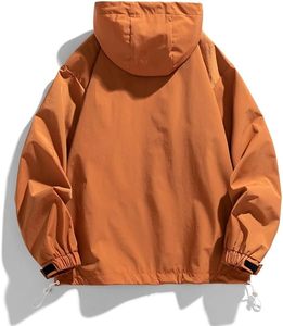 Oversize Orange Ski Hoodie Men Waterproof Windproof Breathable Snow Jacket Customized Zip Pockets Lift Pass Pocket - Product Image 2
