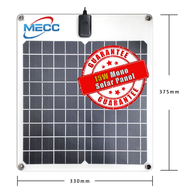 Mini 15Watt 18V Mono Flexible Solar Panel Small Size for RV Car Travel Battery Power supply clip Solar Energy System 50 Watt