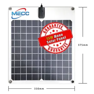 Mini 15Watt 18V Mono pannello solare flessibile di piccole dimensioni per RV Car Travel Battery Power supply clip sistema di energia solare 50 Watt