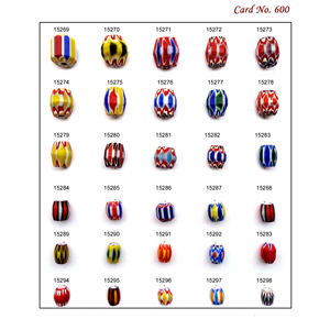 Perles de verre Chevron de haute qualité fabriquées à la main de qualité exportée pour la fabrication de bracelets Projets uniques en cristal au chalumeau et de perles de verre - Product Image 6