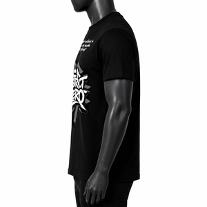 เสื้อยืดพิมพ์ลายกราฟิกผู้ชายสั่งทำพิเศษ ผ้าฝ้าย 100% สตรีทแวร์ แฟชั่นลำลอง เสื้อยืดสีดำพิมพ์ลาย ผู้ผลิต - Product Image 4