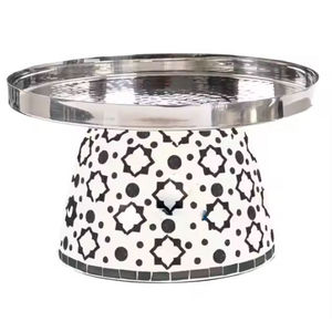 Plato decorativo de lujo para servir dulces de Chocolate, soporte para servir de Metal dorado de calidad creativa, plato para servir dulces, uso de Ramadán - Product Image 4