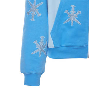 Pull à capuche de luxe en cristal avec strass Sweat à capuche tendance style hip hop Sweat à capuche avec strass Oversized Bling - Product Image 6