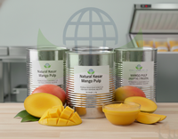 Premium kwaliteit natuurlijke Kesar mango pulp, verfrissend zoet, 100% puur, geconserveerd, 18 Brix, voedselkwaliteit, bulk, suikervrij, export