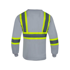 Men's High Visibility <b>Flame</b>-Retardant Construction Polyester Long Sleeve Work <b>Shirts</b> Breathable Reflective Safety Work Pants - Product Image 3