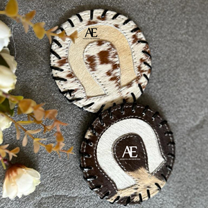 Real Handmade <b>Hair</b> on Hide Fur Leather Tea Coaster Coffee Tea Cup Mat Tableware Home Accessories Drink and Barware Fur Coasters - Product Image 1