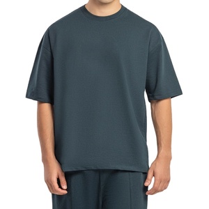 เสื้อยืดผ้าแคนวาสผสมไหม/ฝ้ายทรงปกติ สไตล์วินเทจ สำหรับฤดูร้อน แห้งเร็ว ระบายอากาศได้ดี แฟชั่นเรียบง่าย สามารถปรับแต่งน้ำหนักผ้าได้ - Product Image 1