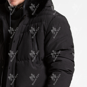 Veste matelassée à capuche de haute qualité pour hommes avec poches longues Bux pour l'hiver avec chutes de neige - Product Image 6