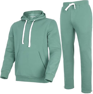 Venta caliente de moda personalizada hombres Joggers conjunto de dos piezas bloque de color chaqueta con capucha para los hombres chándal al por mayor con servicio OEM - Product Image 1