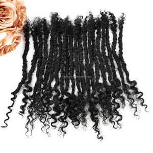 Phong cách thời trang mới 0.6 cm Ghana locs handmade ổ khóa tự nhiên tóc con người dreadlocks mở rộng cho nam giới phụ nữ - Product Image 2