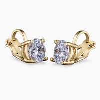 Boucles d'oreilles clipsables en laiton et zircon cubique, 1 paire, non percées, bijoux de mode pour femmes, vente en gros, cadeau de Chine