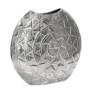 Florero de aluminio redondo hecho a mano, jarrón de mesa decorativo para el hogar de nuevo diseñador para centro de mesa de boda o maceta - Product Image 1
