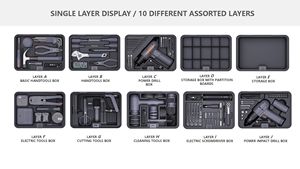 JIMIHOME Bolsa Plana Negra para Almacenamiento de Herramientas con Cierre de Velcro, Dimensiones 32x23x10, Personalizable OEM - Product Image 6