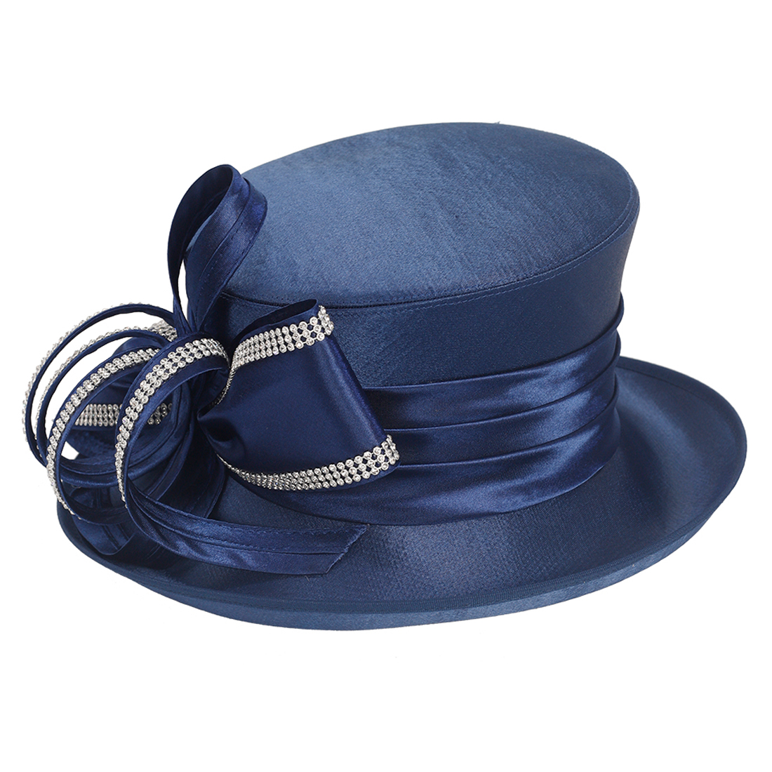 Elegant Church Dress Hat for Women - Kentucky Derby, Tea Party & Wedding  with Rhinestones, Perfect for Any Formal Occasion